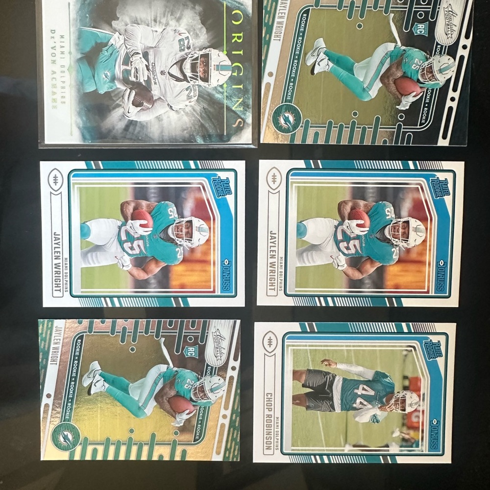 Miami dolphins football cards